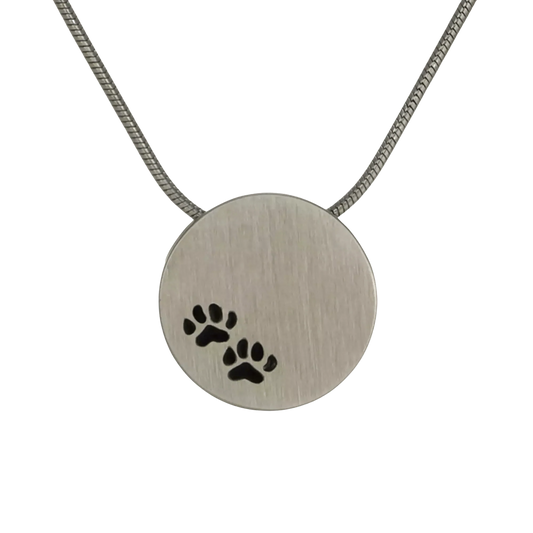 Pewter Paw Prints Pendant
