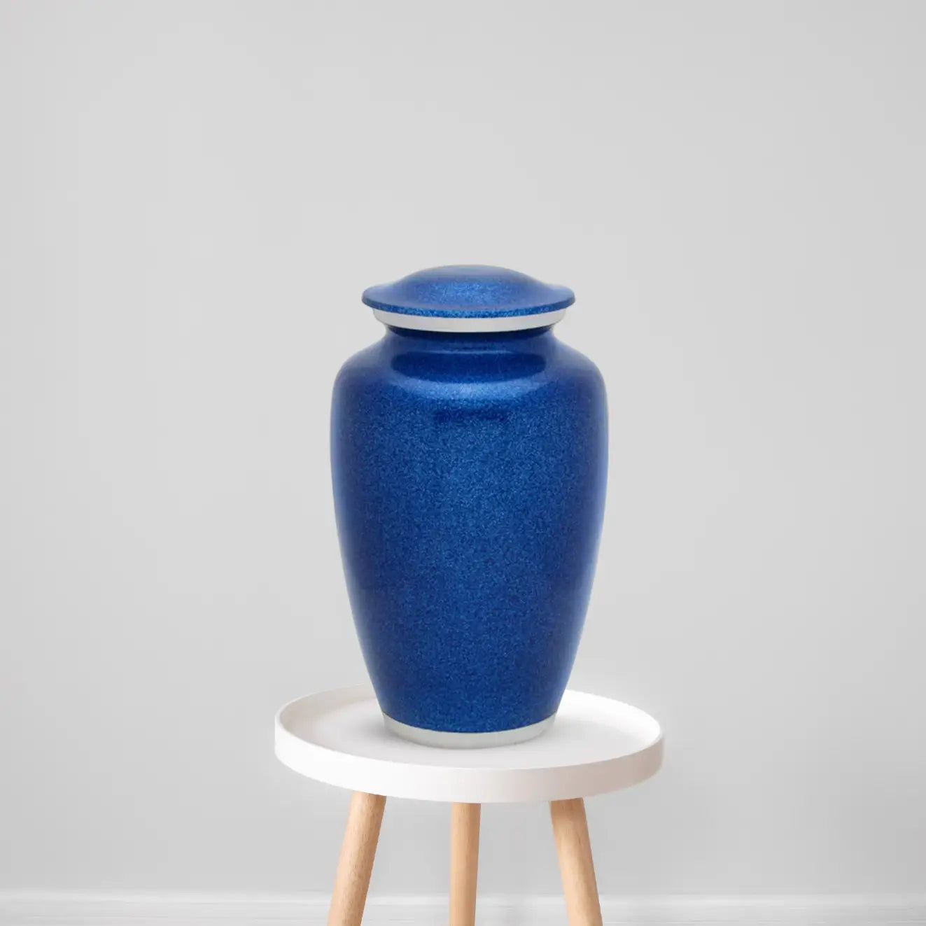 Solid Color Pet Urn - Blue Pearl