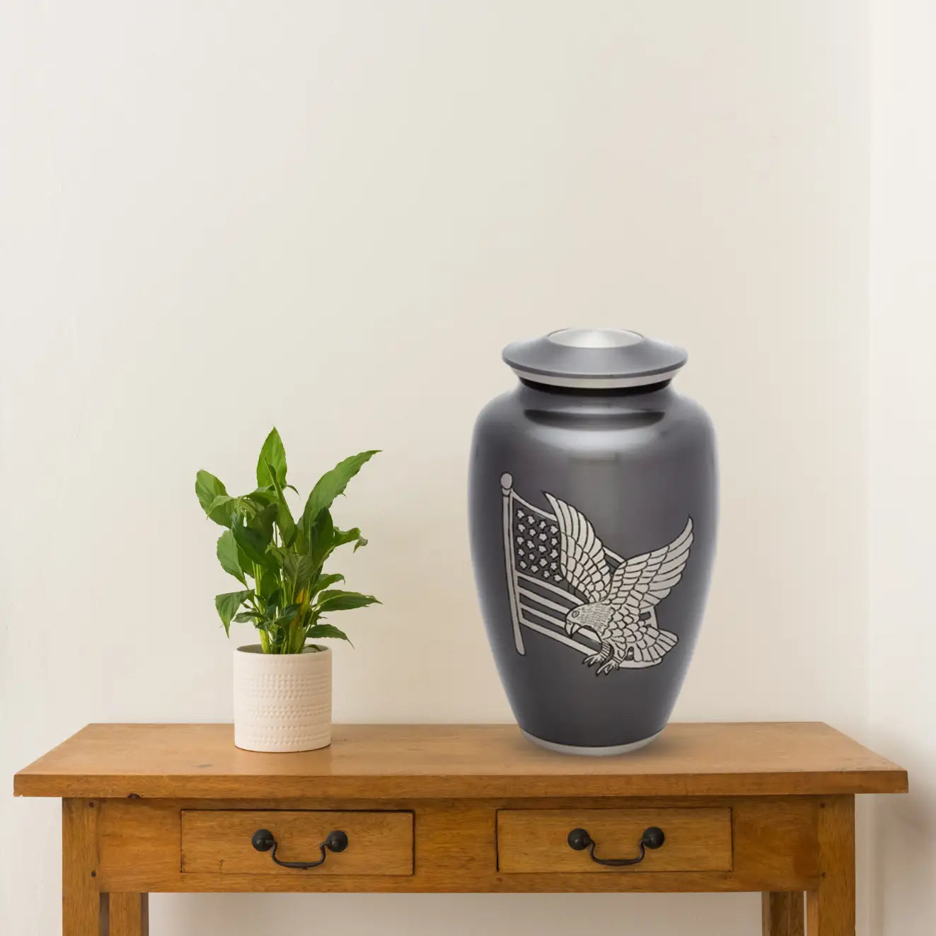 Brass Pet Urn - American Pride