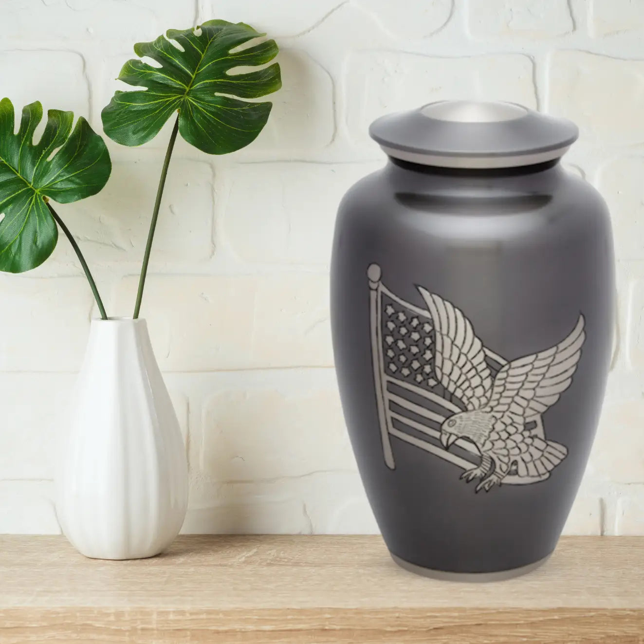 Brass Pet Urn - American Pride