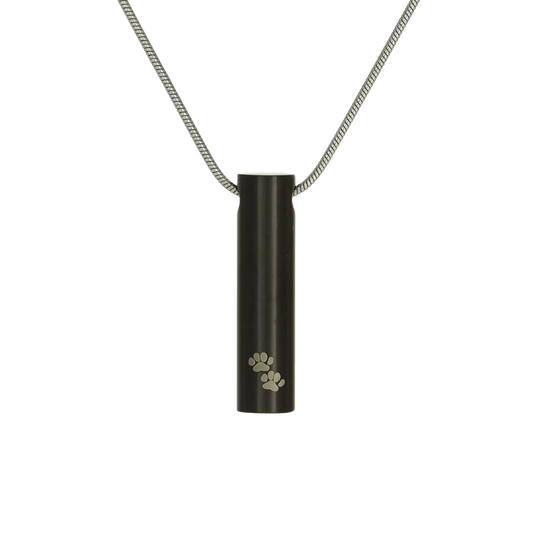 Paw Prints Cylinder Pendant