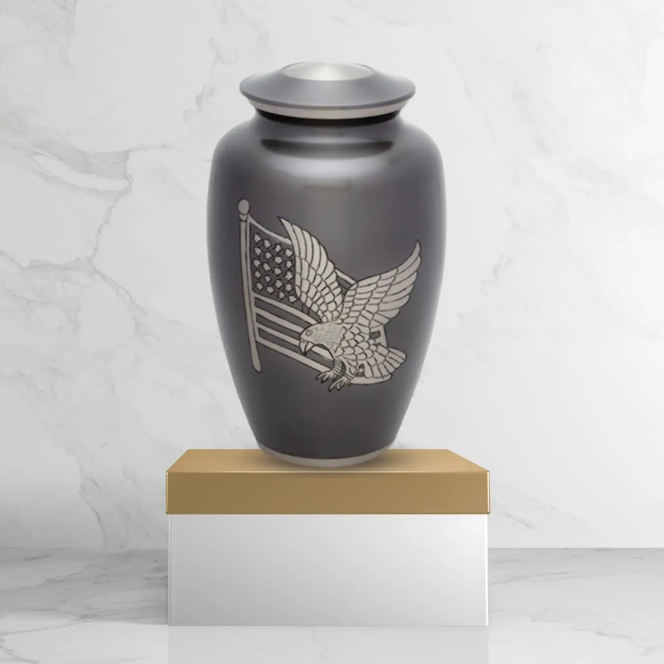 Brass Pet Urn - American Pride