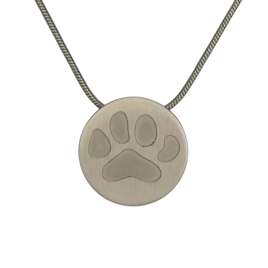 Pewter Large Paw Prints Pendant