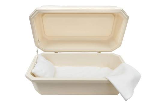 Classic Pet Casket | Almond With Cream