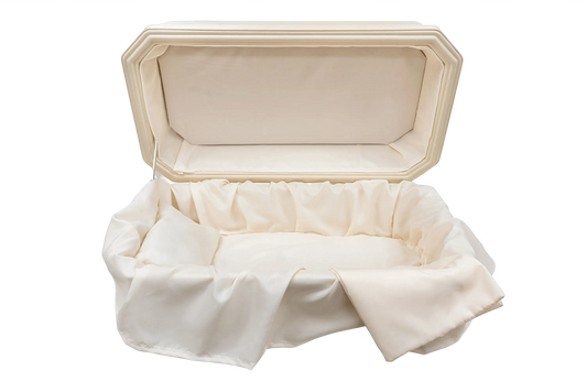 Platinum Pet Casket | Almond With Cream