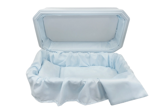 Platinum Pet Casket | Blue