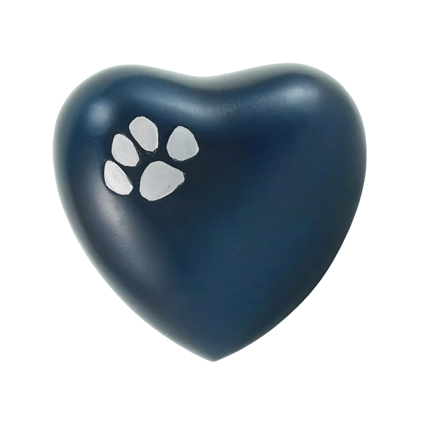 Classic Paw Blue Heart Shaped Pet Urn