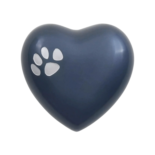 Odyssey® Paw Moonlight Blue Heart Shaped Pet Urn