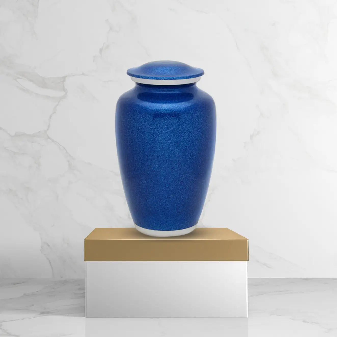 Solid Color Pet Urn - Blue Pearl