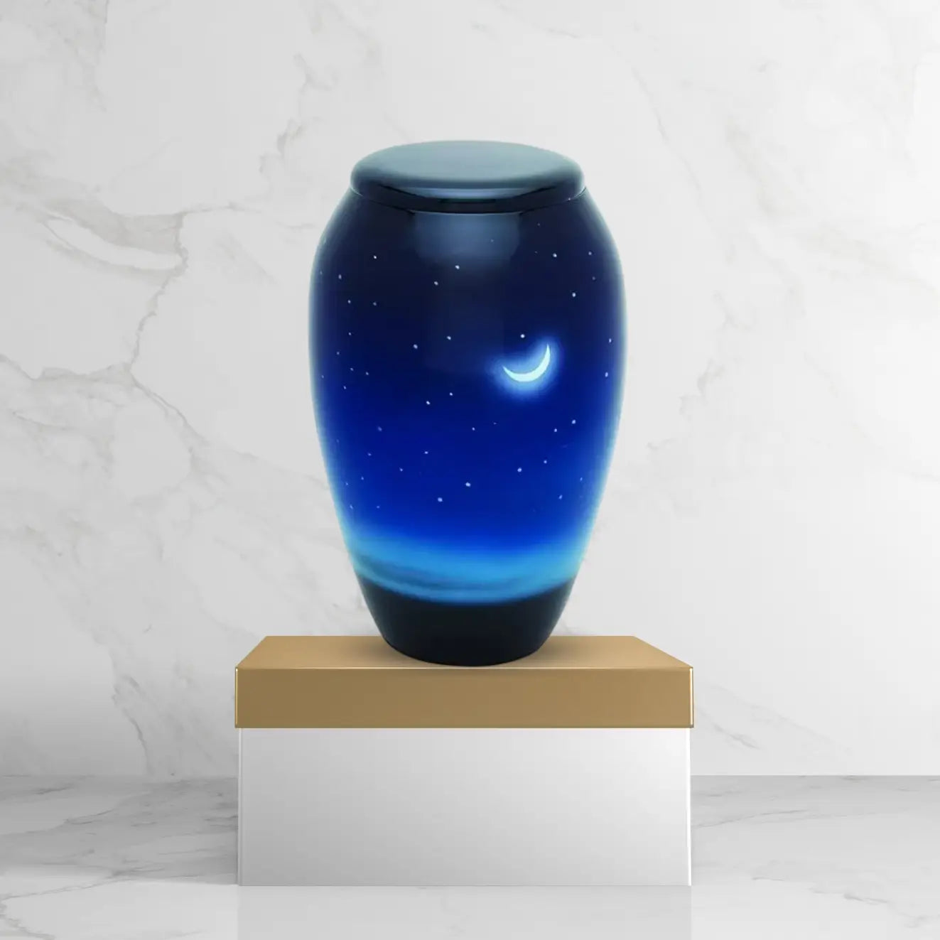 Load image into Gallery viewer, Hand Painted Pet Urns - Starry Nights

