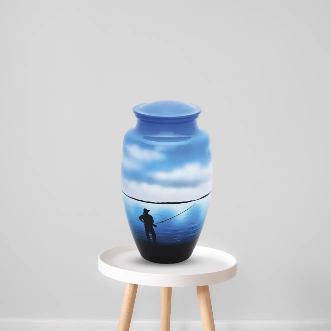 Load image into Gallery viewer, Hand Painted Pet Urns - Fisherman
