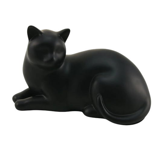 Cozy Cat Black Pet Urn