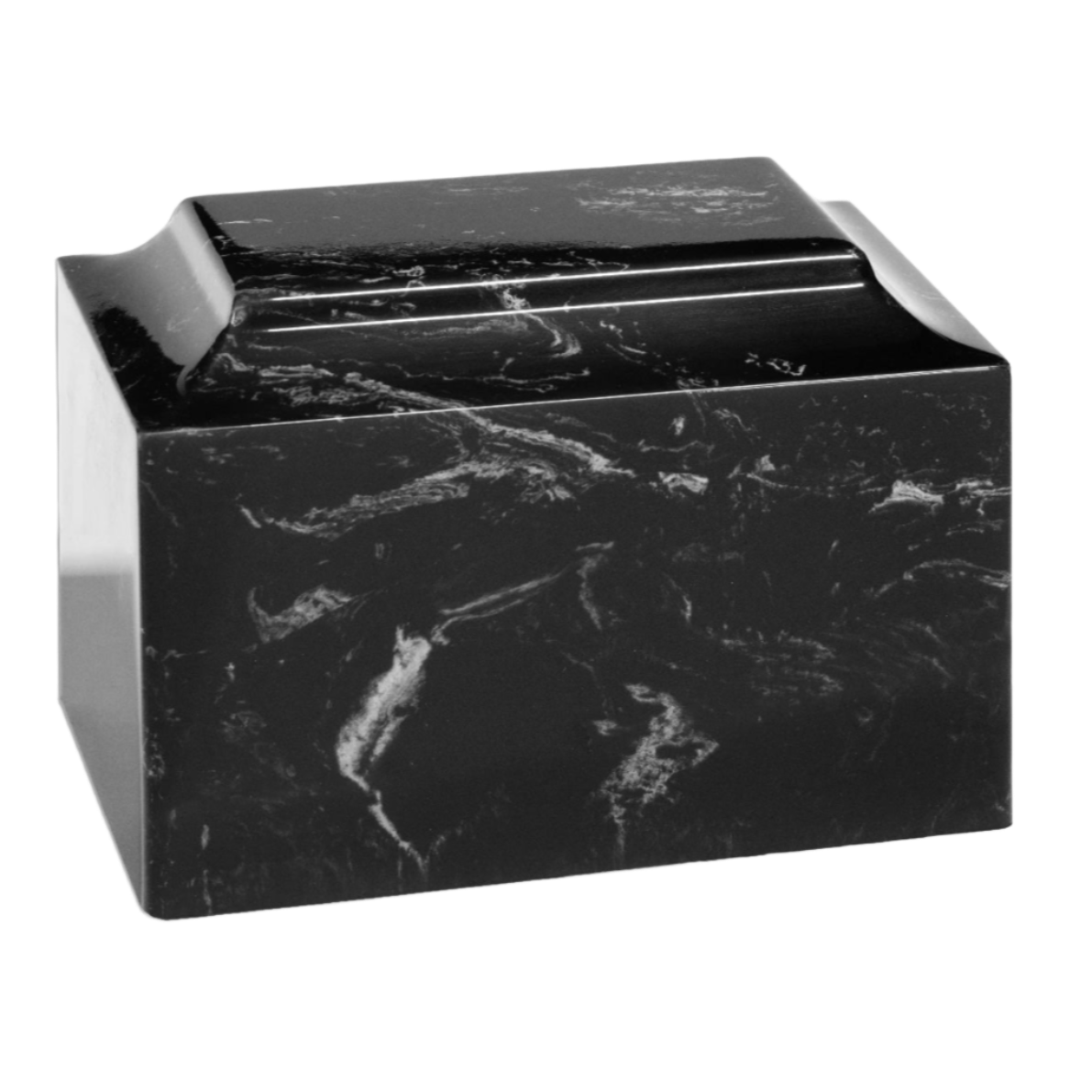 Black Paw Cultured Marble Cremation Urn