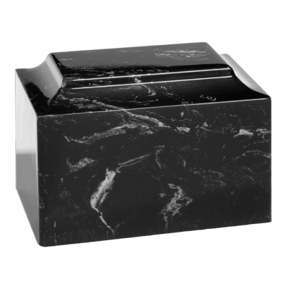 Black Paw Cultured Marble Cremation Urn