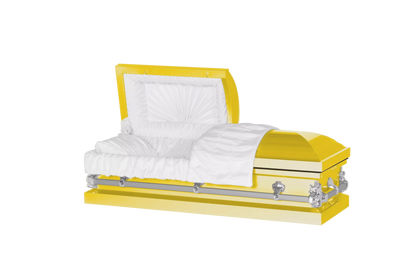 Steel Pet Casket | Bright Yellow