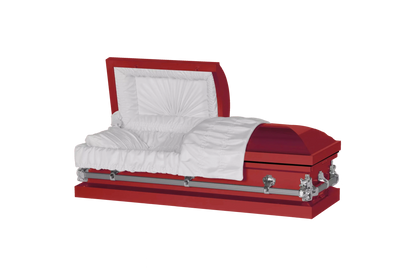 Steel Pet Casket | Red