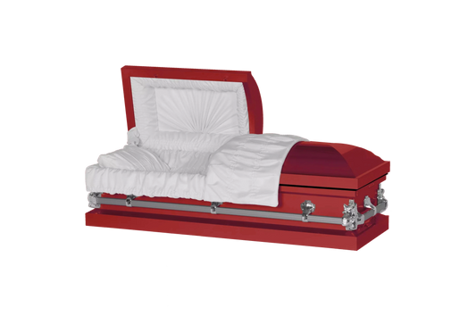 Steel Pet Casket | Red