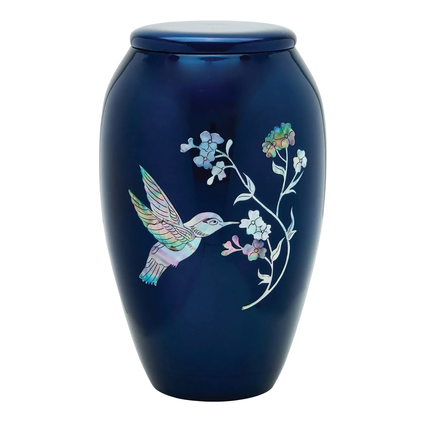 Designer Pet Urn - Blue Hummingbird