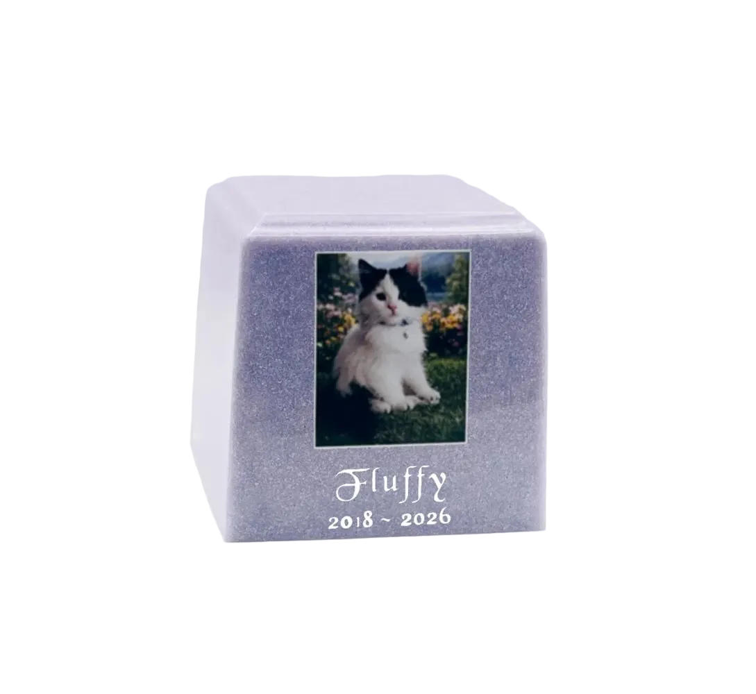 Cultured Marble Pet Urn | Lavender Pet Urn