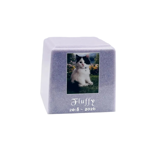 Cultured Marble Pet Urn | Lavender Pet Urn