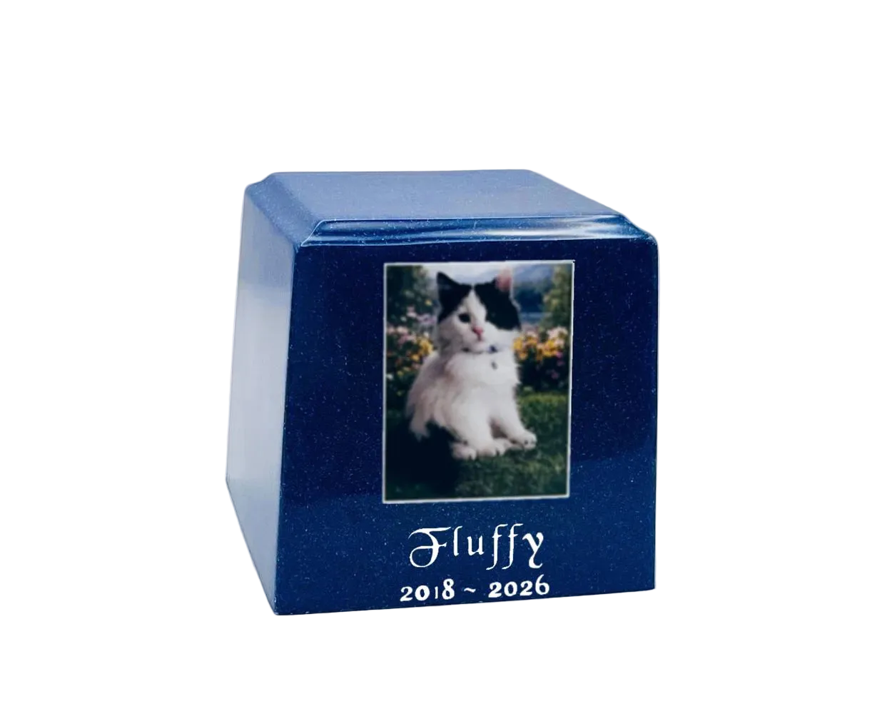 Cultured Marble Pet Urn | Blue Pet Urn