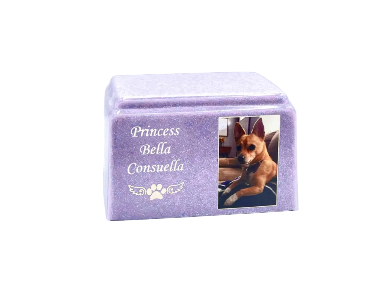 Cultured Marble Pet Urn | Lavender Pet Urn