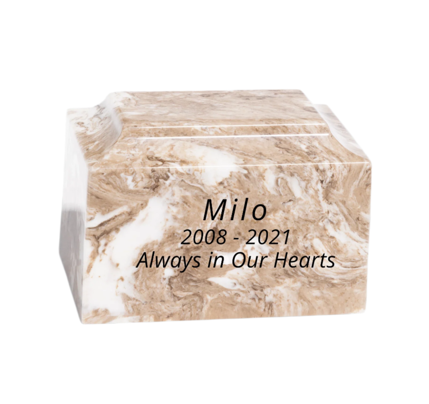 Sand Paw Cultured Marble Cremation Urn