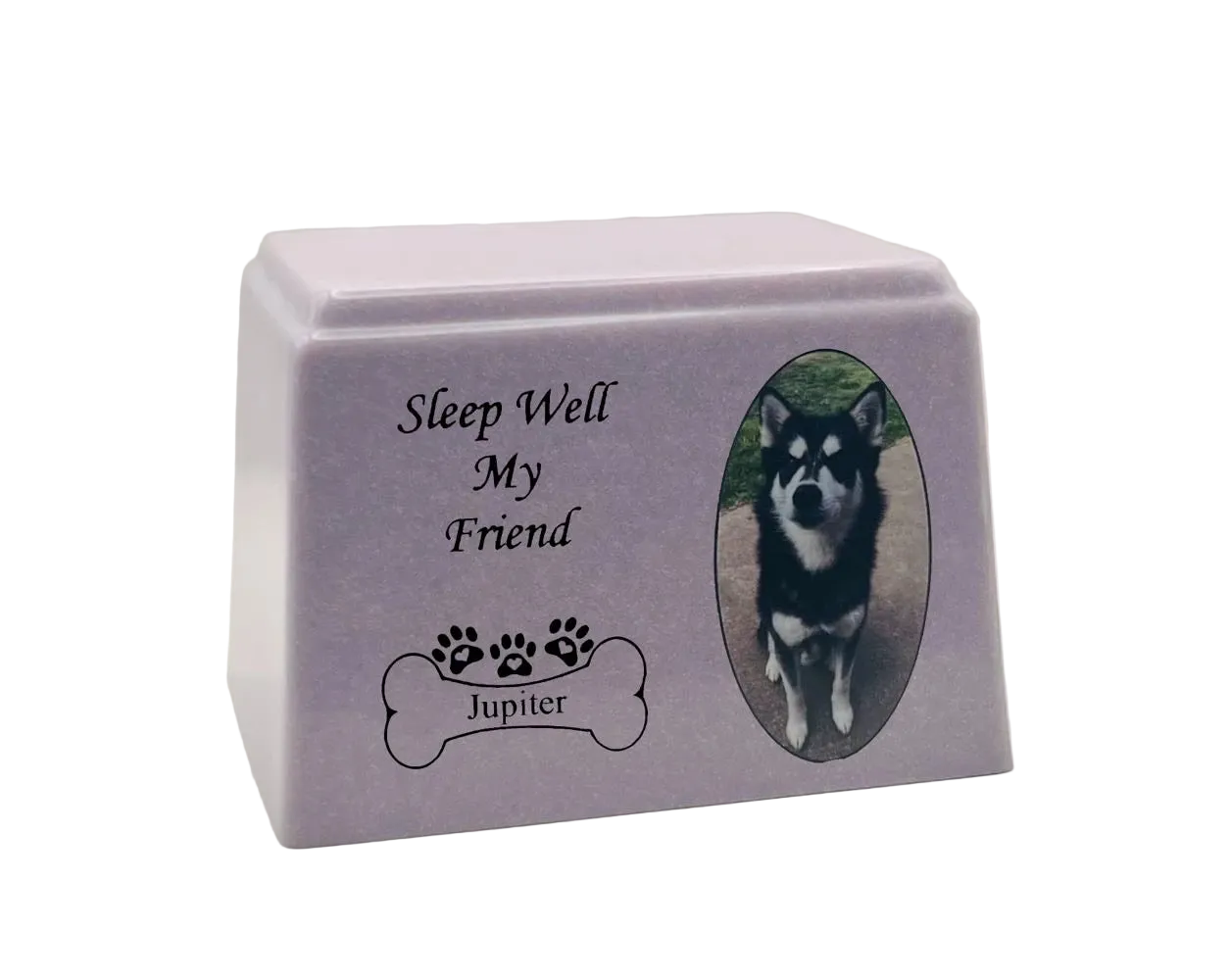 Cultured Marble Pet Urn | Lavender Pet Urn