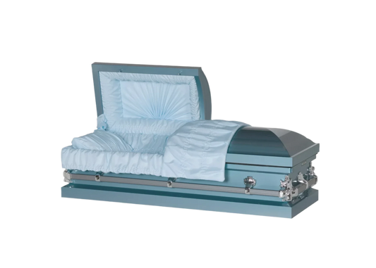 Steel Pet Casket | Light Blue