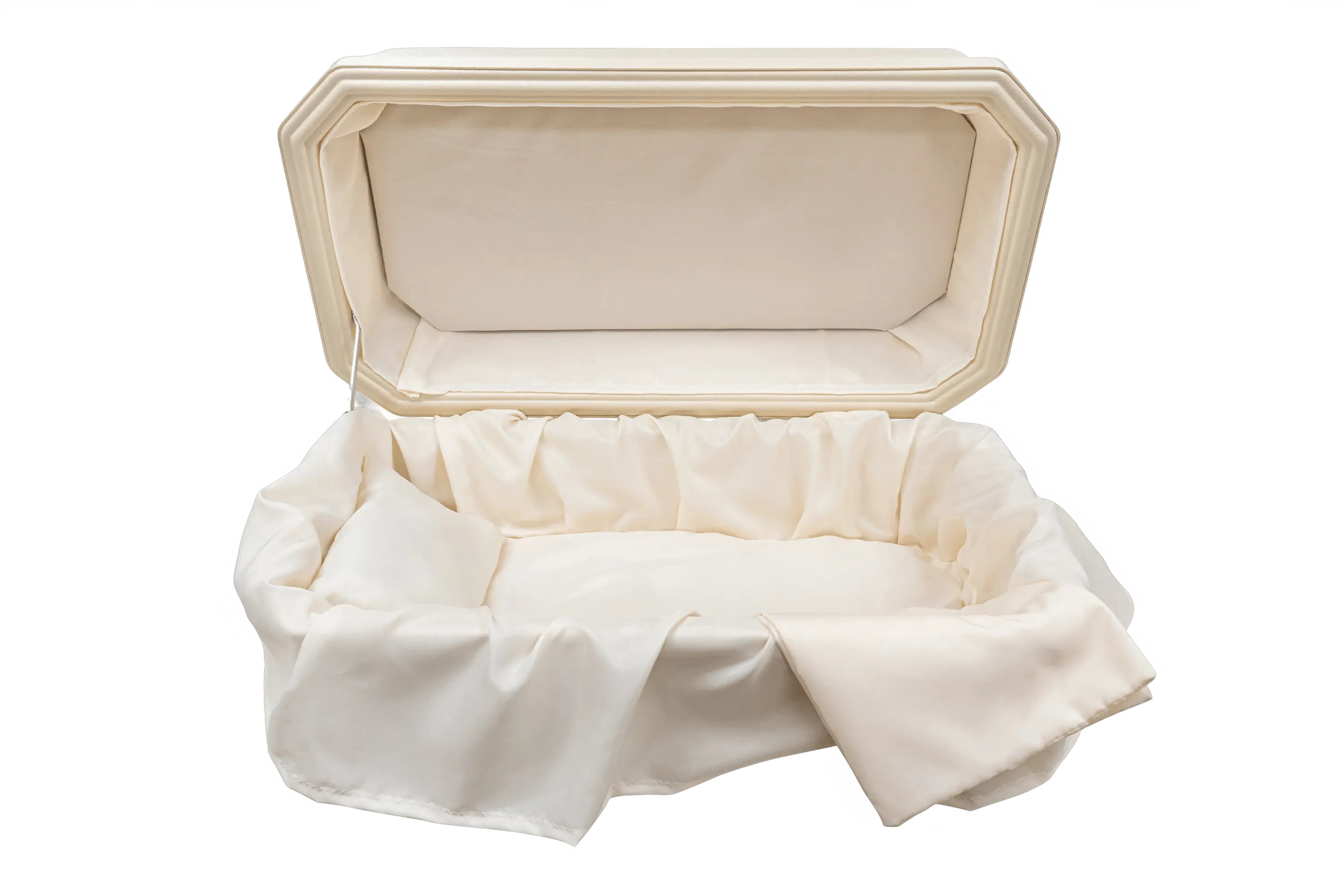 Only $299- Almond Pet Casket With Cream Interior for your cat and dog ...